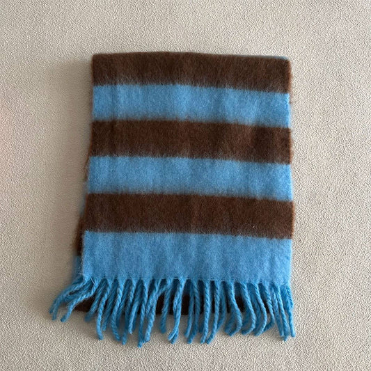 Oversized Chunky Stripe Scarf