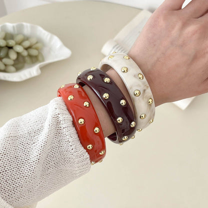Punk Rivet Bangle Bracelet