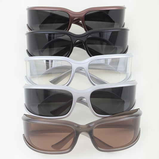 Futuristic Wrap Goggle Shield Sunglasses
