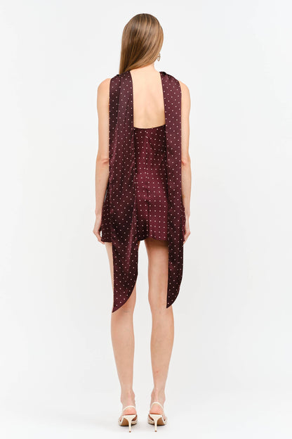 Jenny Polka Dot Halter Mini Dress