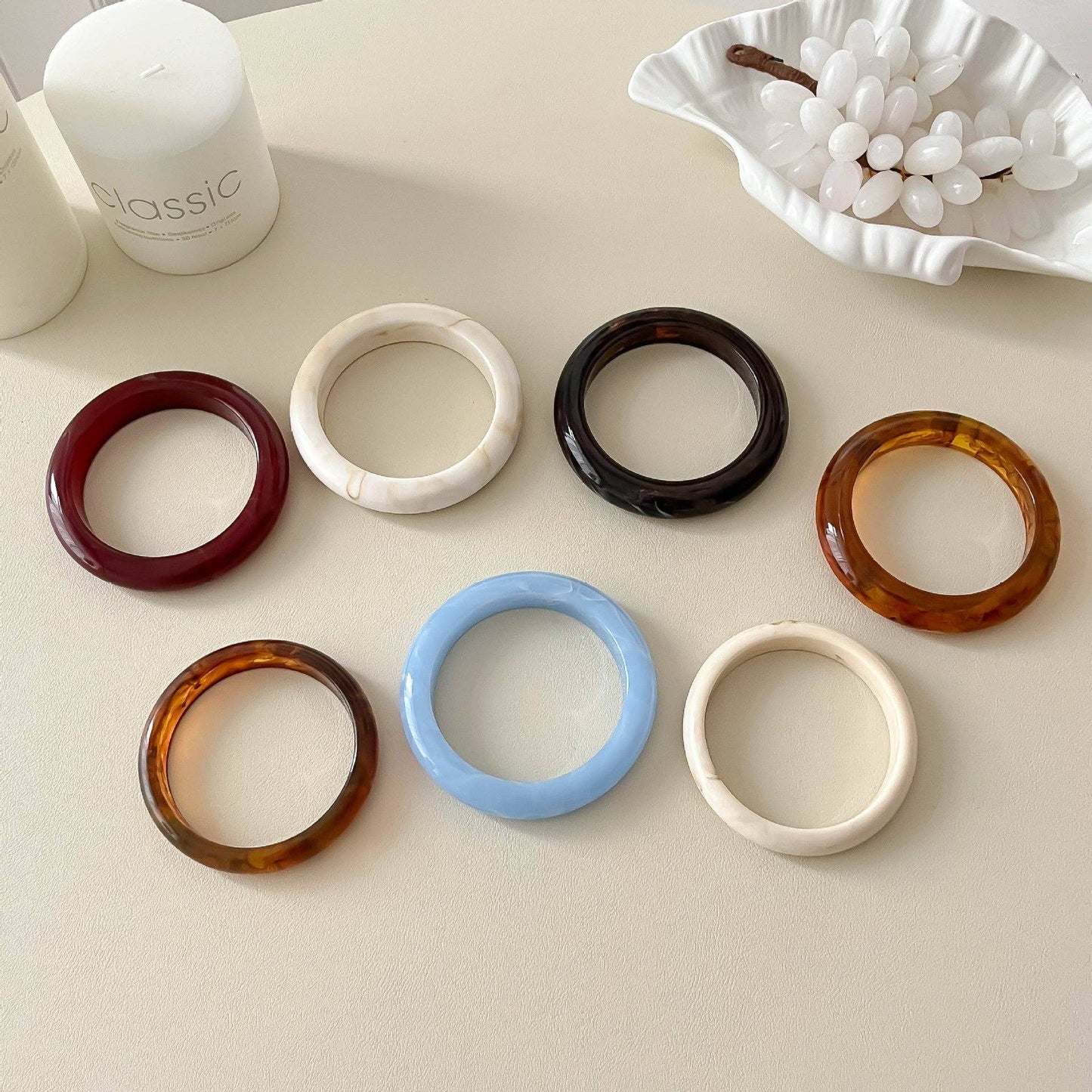 Resin Stackable Bangle Bracelet
