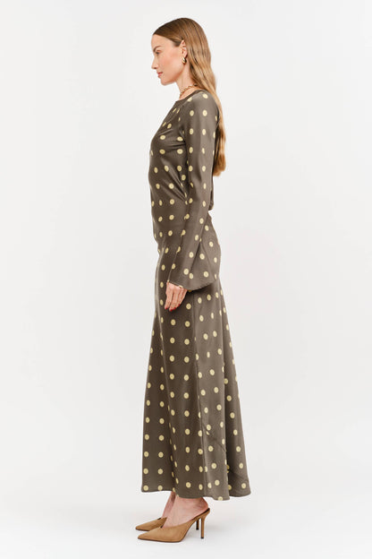 Jesse Long Sleeve Polka Dot Dress