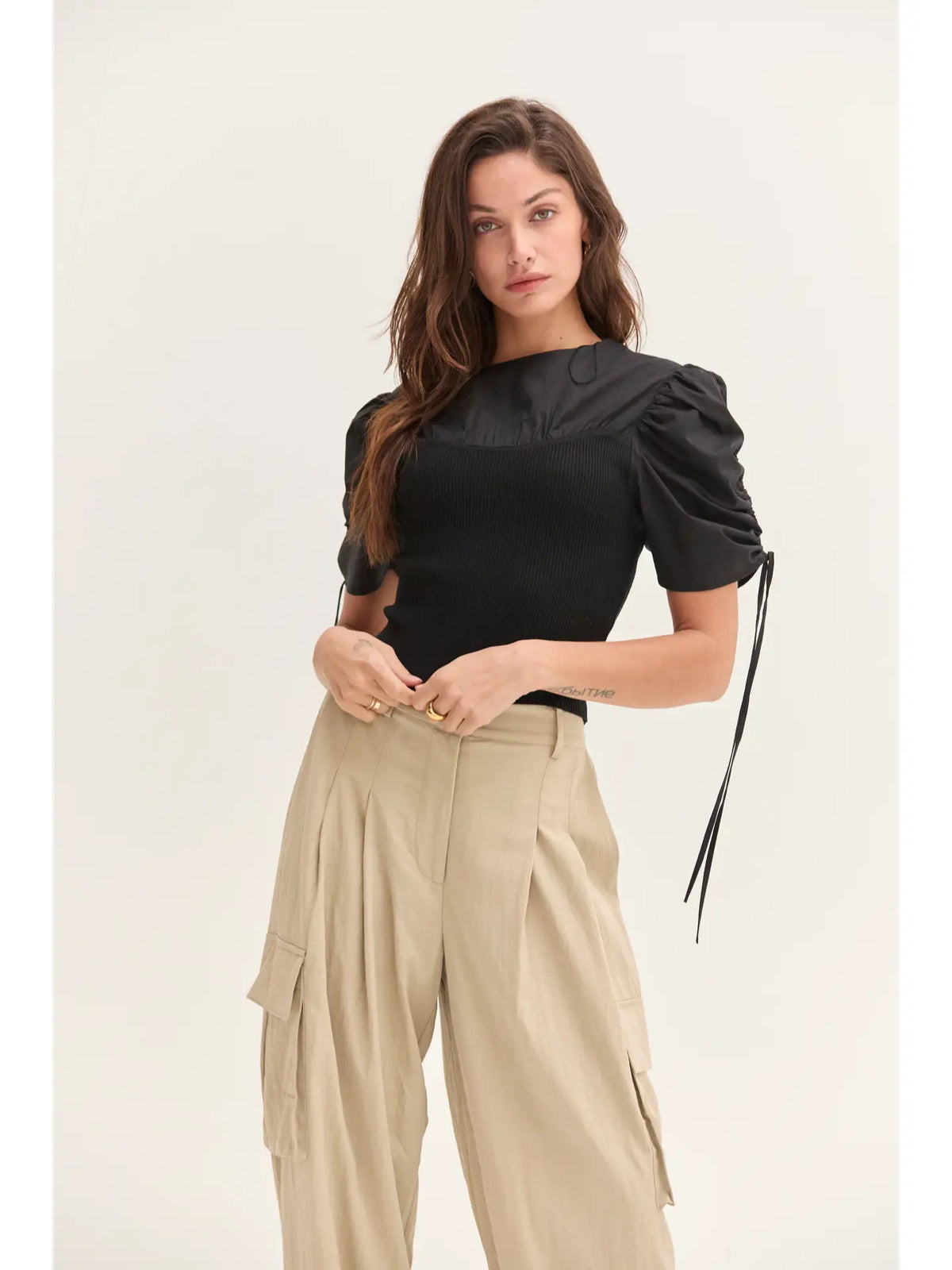 Kendra Shirred Sleeve Top