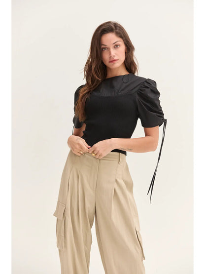 Kendra Shirred Sleeve Top
