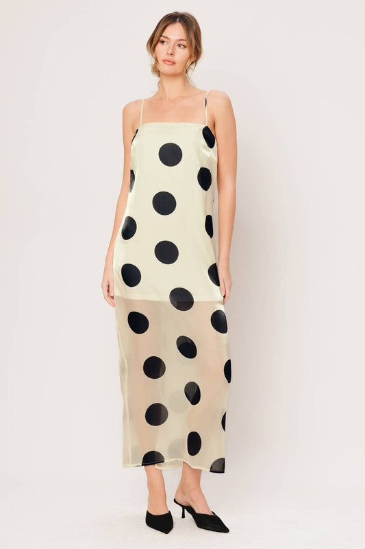 Hunter Polka Dot Midi Dress