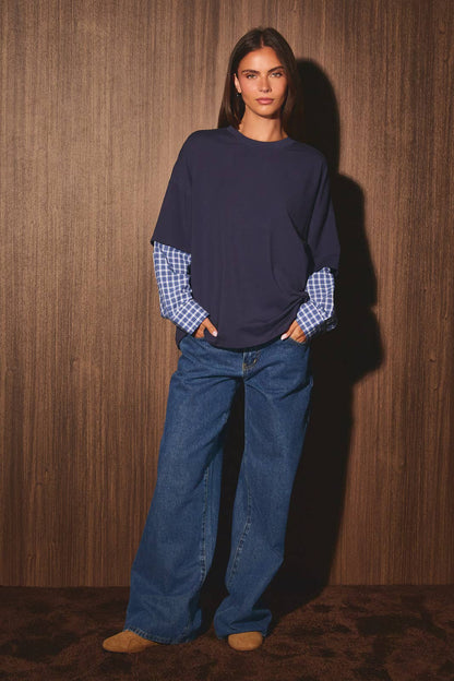 Julissa Contrast Long Sleeve T-Shirt