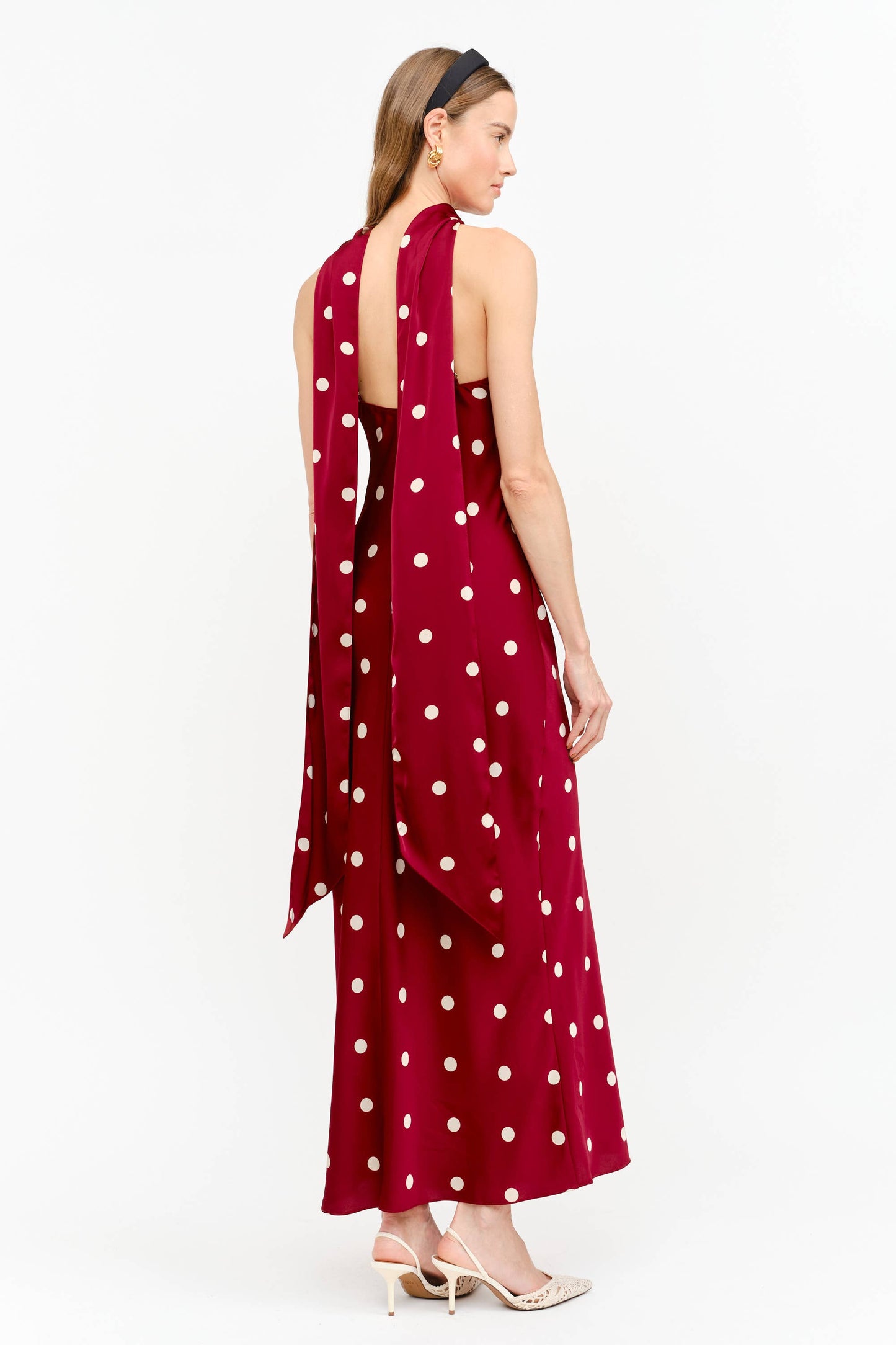Jan Polka Dot Halter Maxi