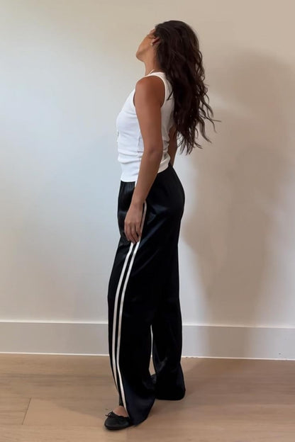 Janet Satin Track Pants