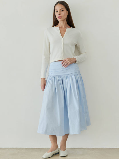 The Mariana A-Line Skirt with Wrap Waist Detail