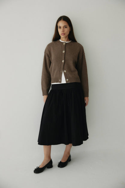 The Mariana A-Line Skirt with Wrap Waist Detail
