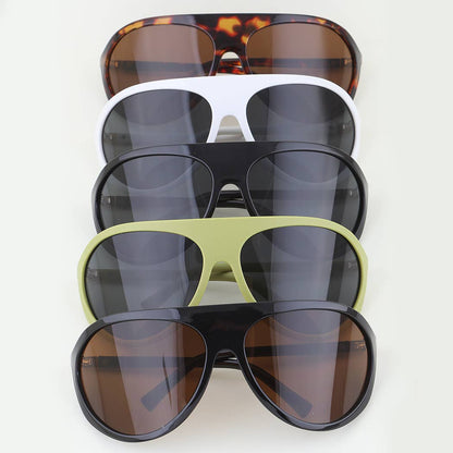 Modern Curved Round Sunglasses