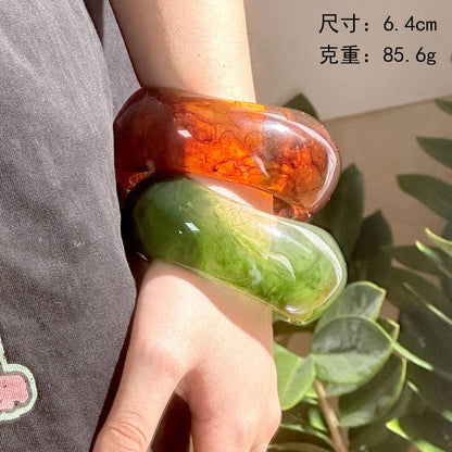 Chunky Acrylic Bangle Bracelets