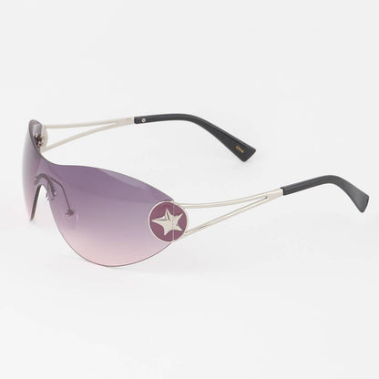 Rimless Star Shield Sunglasses