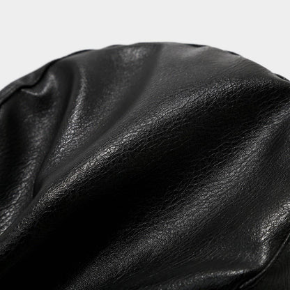 Punk Vegan Leather Flat Top Studded Hat