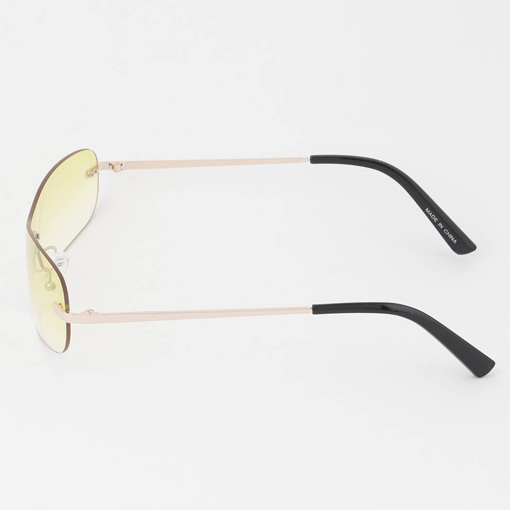 Rimless Bright Wave Sunglasses