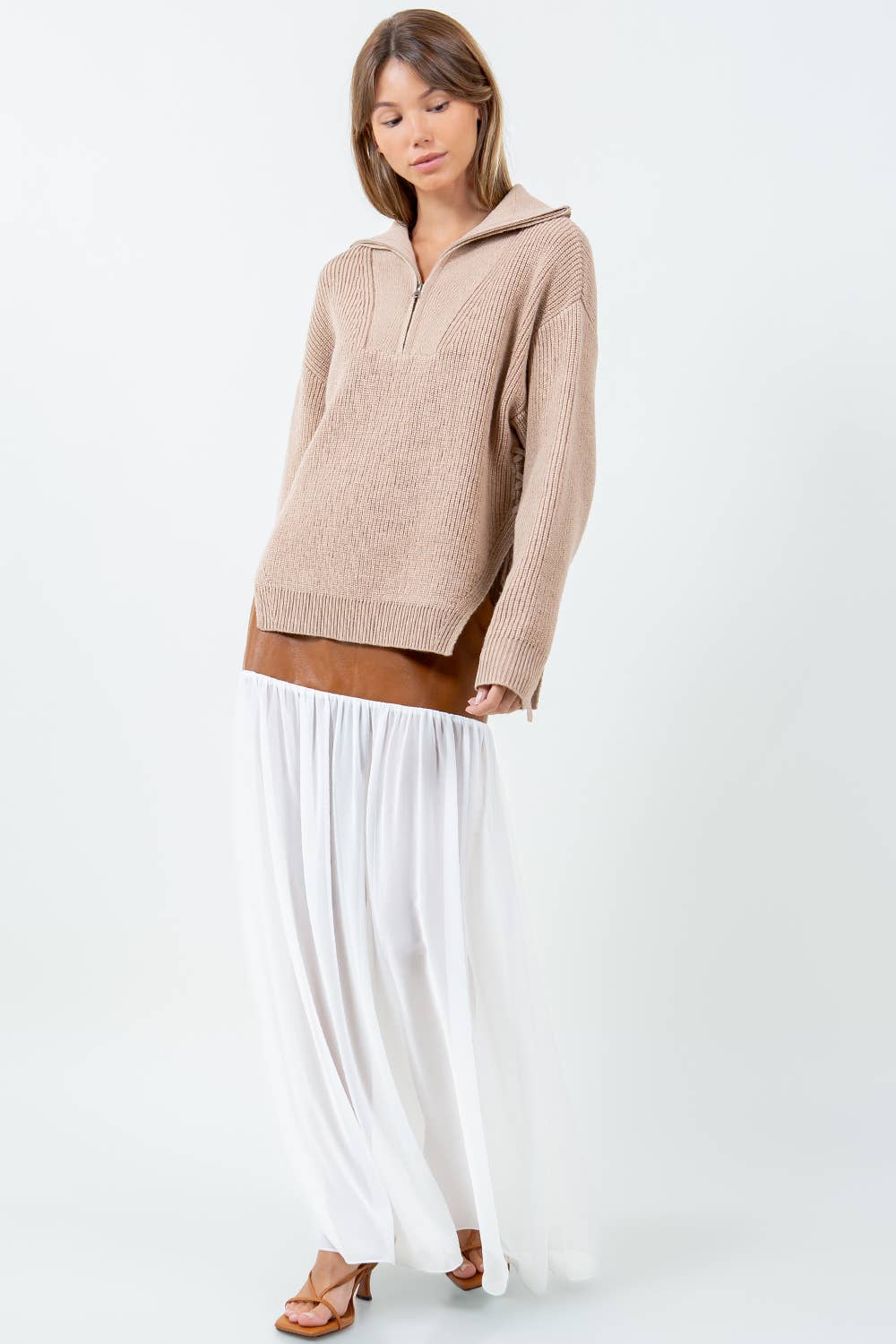 Ira Quarter Zip Sweater