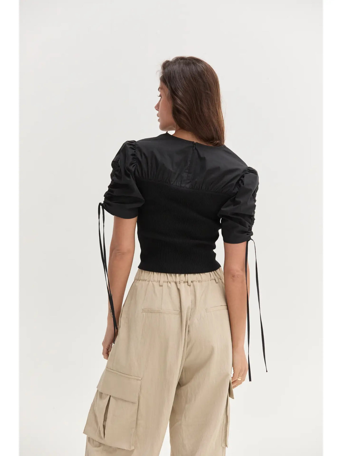 Kendra Shirred Sleeve Top