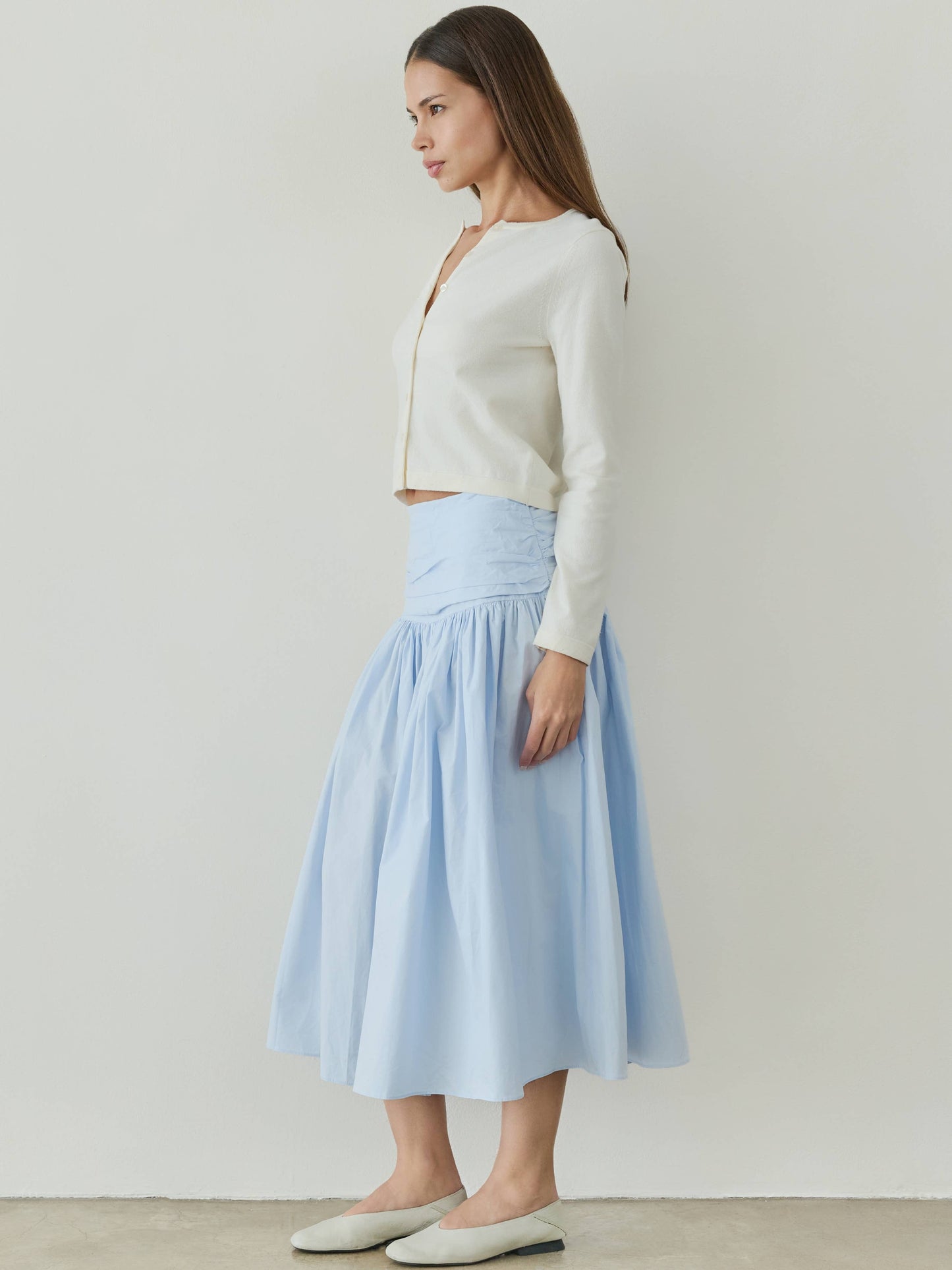 The Mariana A-Line Skirt with Wrap Waist Detail