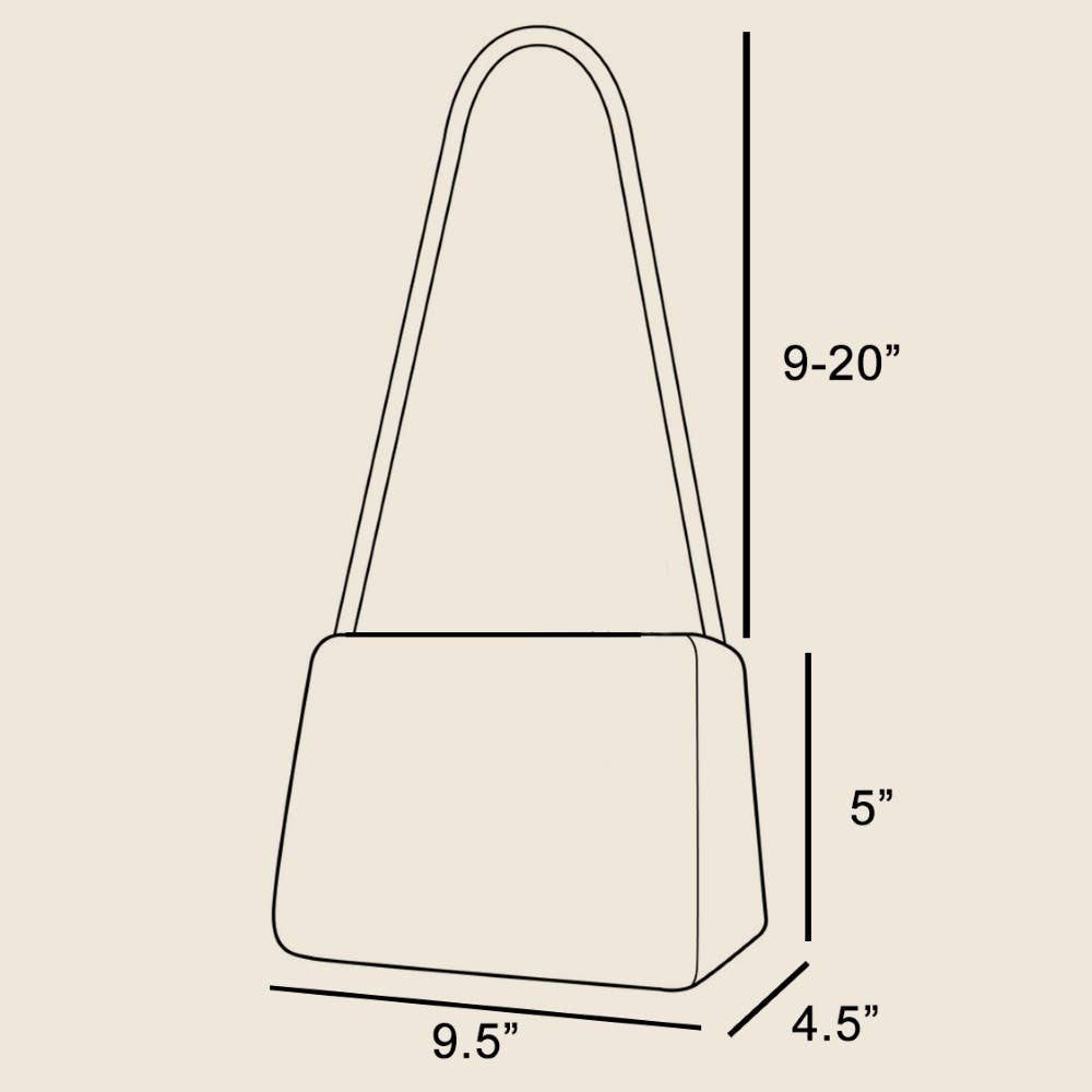 Rivet Detail Leather Shoulder Bag