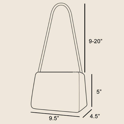 Rivet Detail Leather Shoulder Bag