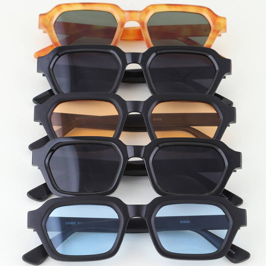 Tinted Geometric Cut Sunglasses
