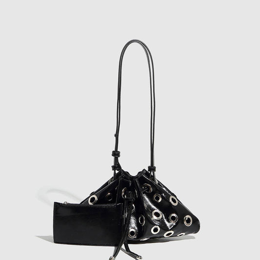 Metal Eyelet Bucket Bag