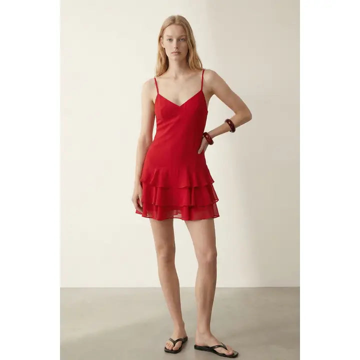 Jovie Chiffon Ruffle Mini Dress