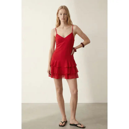 Jovie Chiffon Ruffle Mini Dress