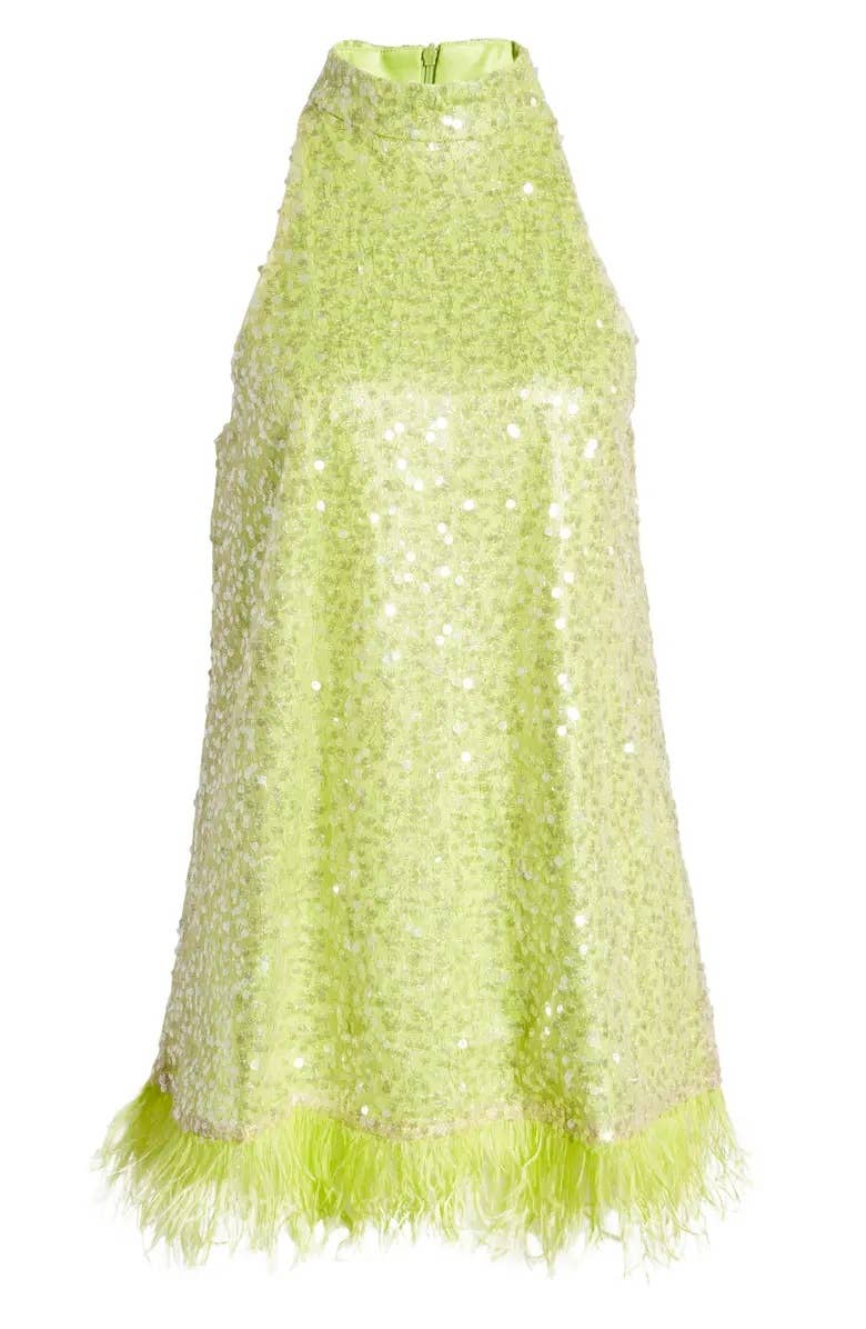 Amy Lynn Esther Baby Doll Sleeveless High Neck Mini Dress