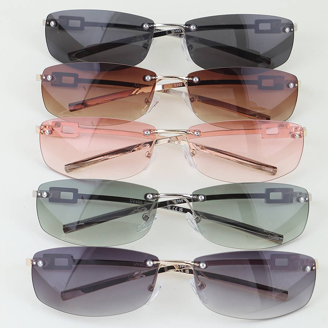 Modern Buckle Gradient Sunglasses