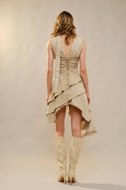 Hayes Asymmetrical Layered Dress