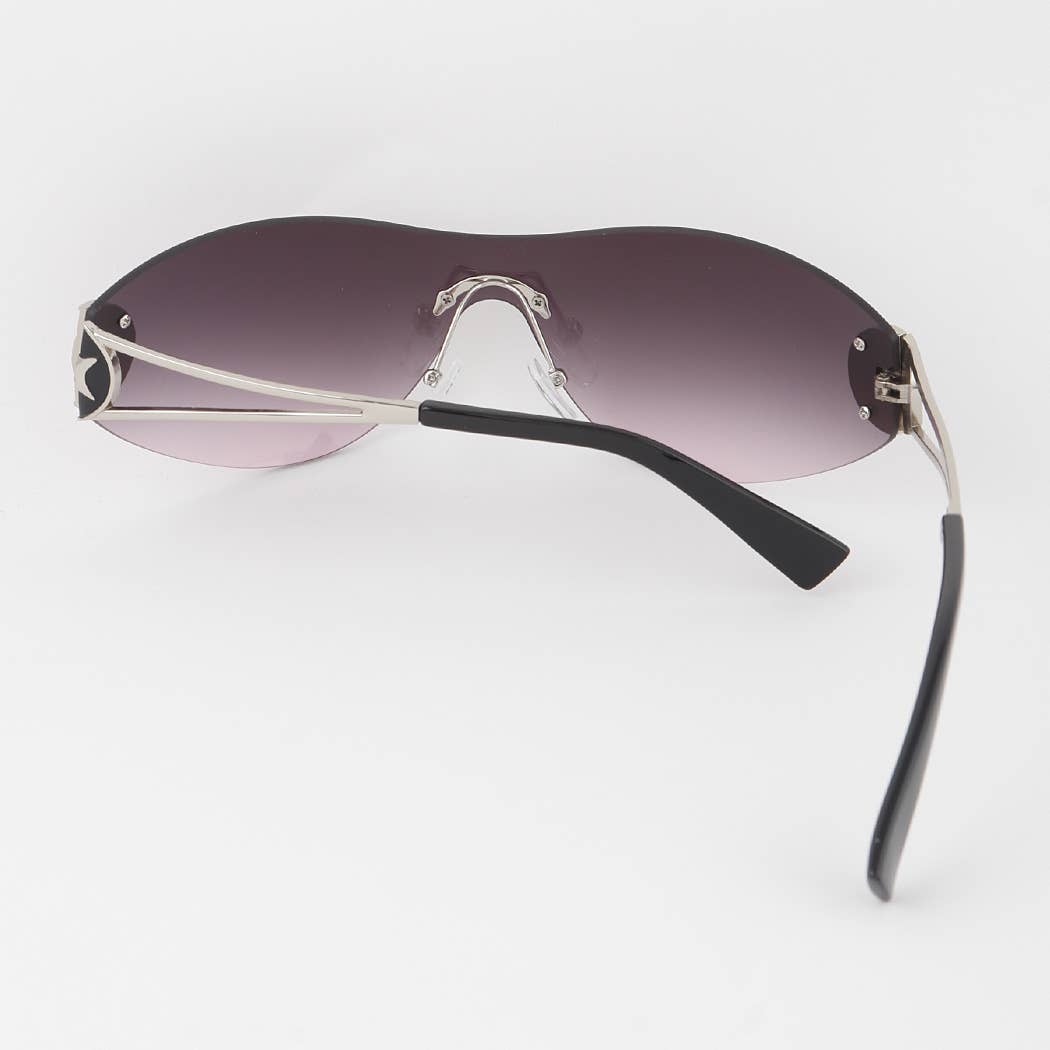 Rimless Star Shield Sunglasses