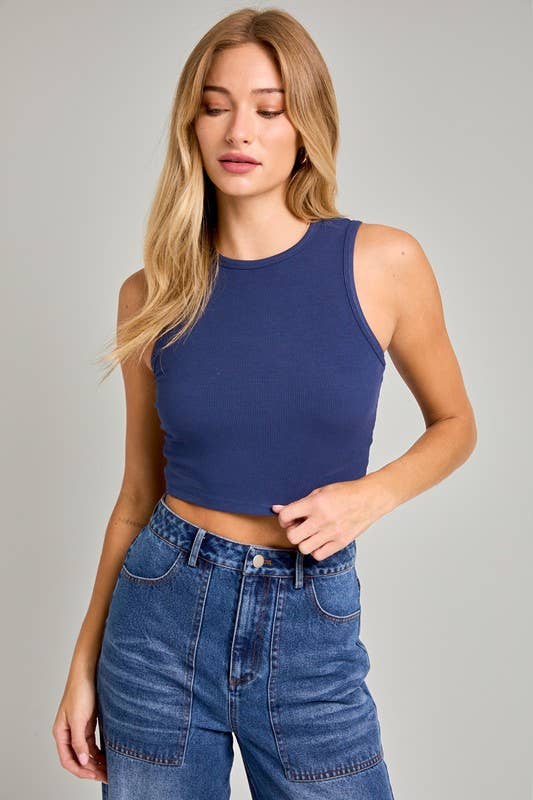Arabelle High Neck Crop Top