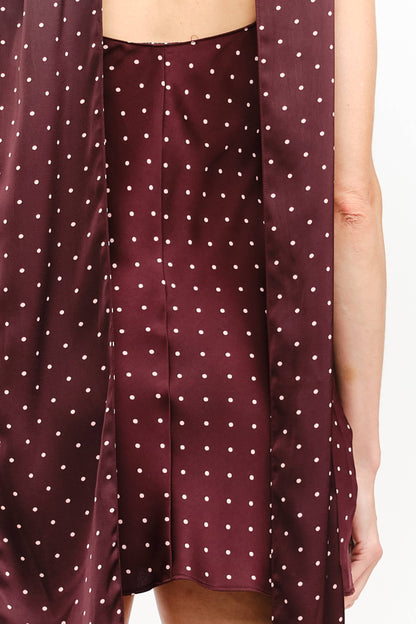 Jenny Polka Dot Halter Mini Dress