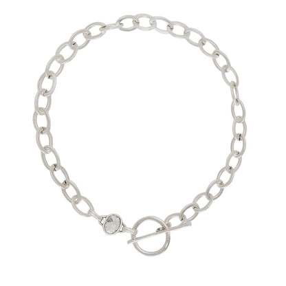 Handmade Crystal Brass Necklace