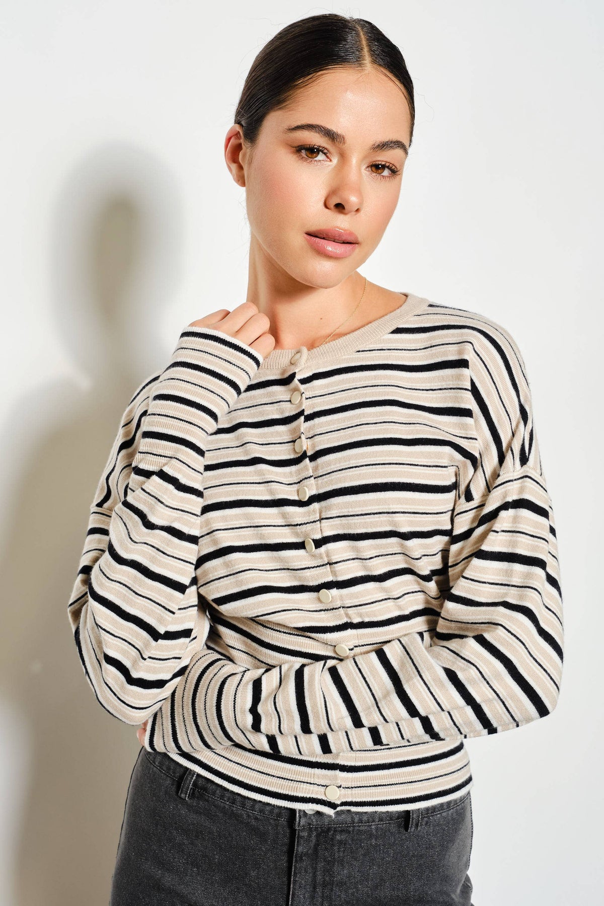 Jayda Striped Cardigan