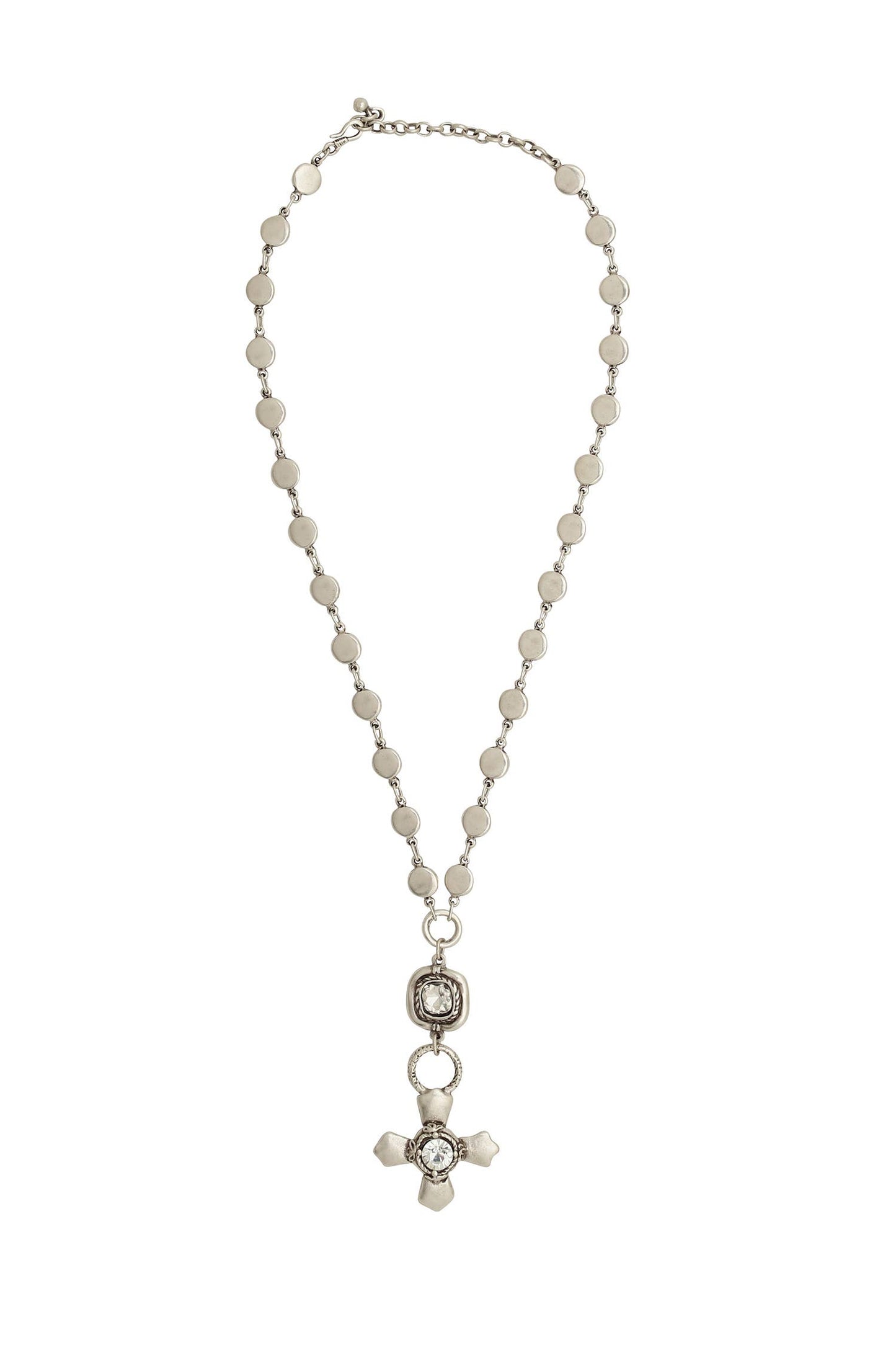 Handmade 925 Silver Plated Pewter Cross Necklace