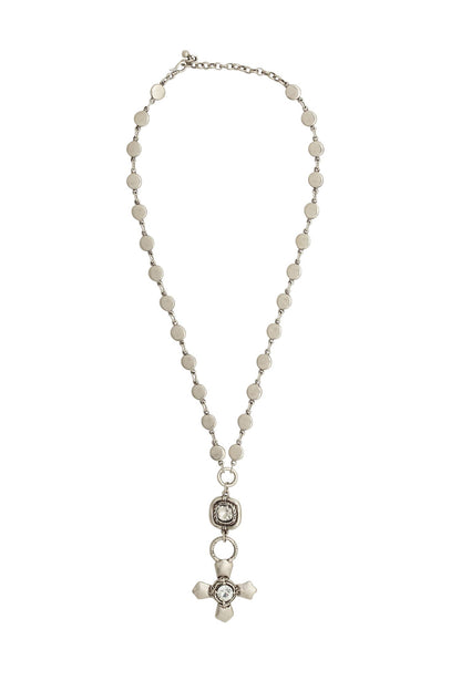 Handmade 925 Silver Plated Pewter Cross Necklace