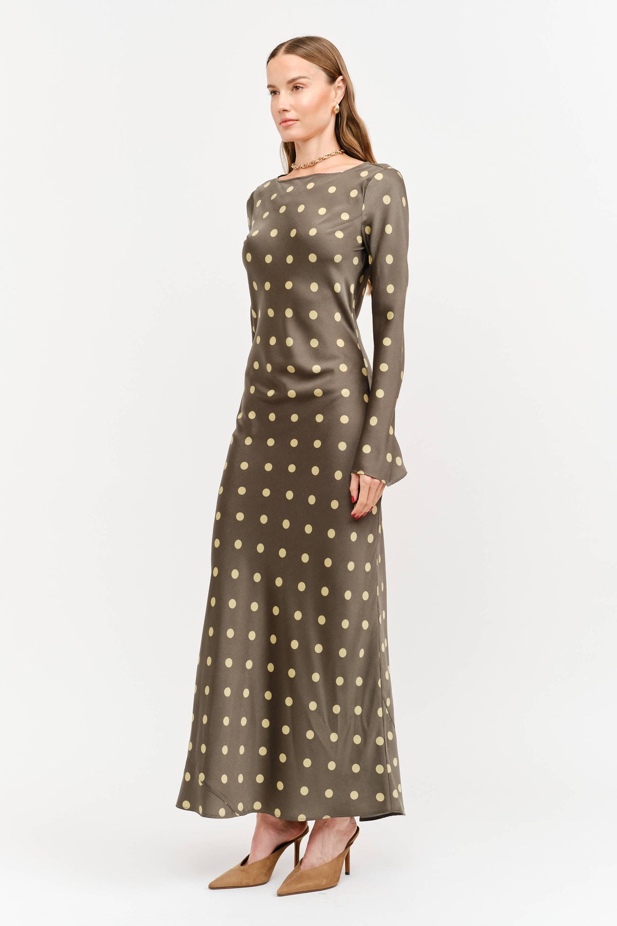 Jesse Long Sleeve Polka Dot Dress