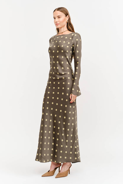 Jesse Long Sleeve Polka Dot Dress