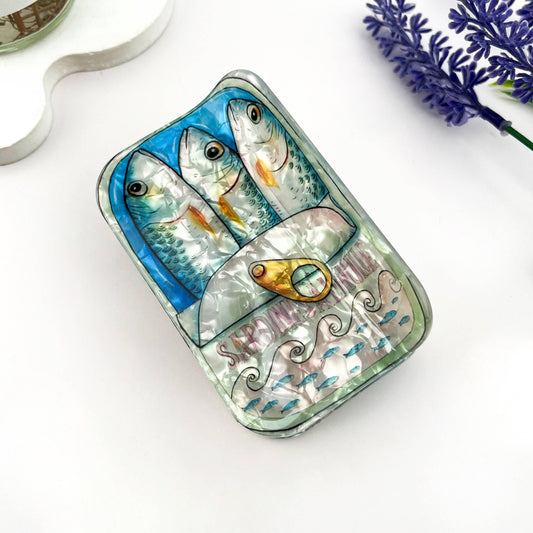 Sardine Tin Claw Clips