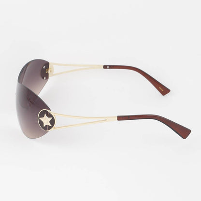 Rimless Star Shield Sunglasses