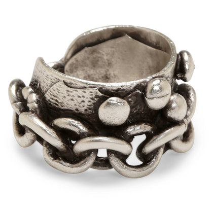 Handmade Brass Ring In Silver Plating