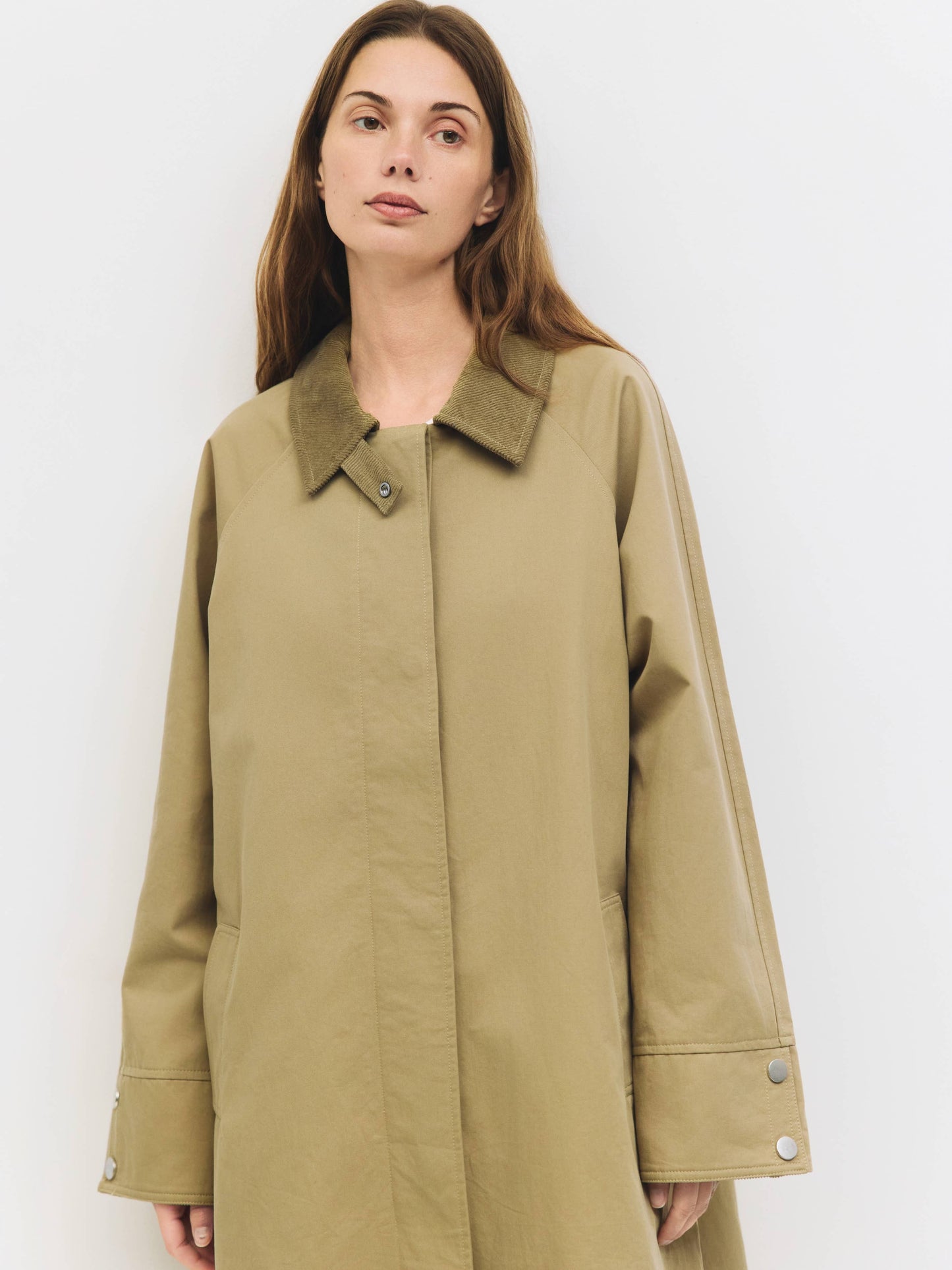 Mod Ref The Emilie Corduroy Collared Trench Coat