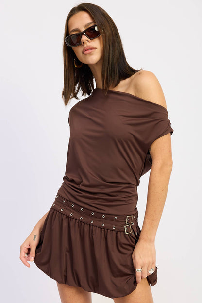 Glorianna Asymmetrical Bubble Dress