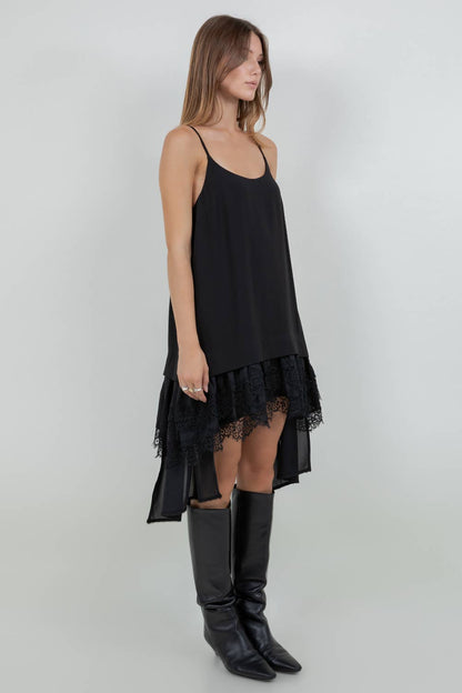 Harley Asymmetrical Lace Tank Dress