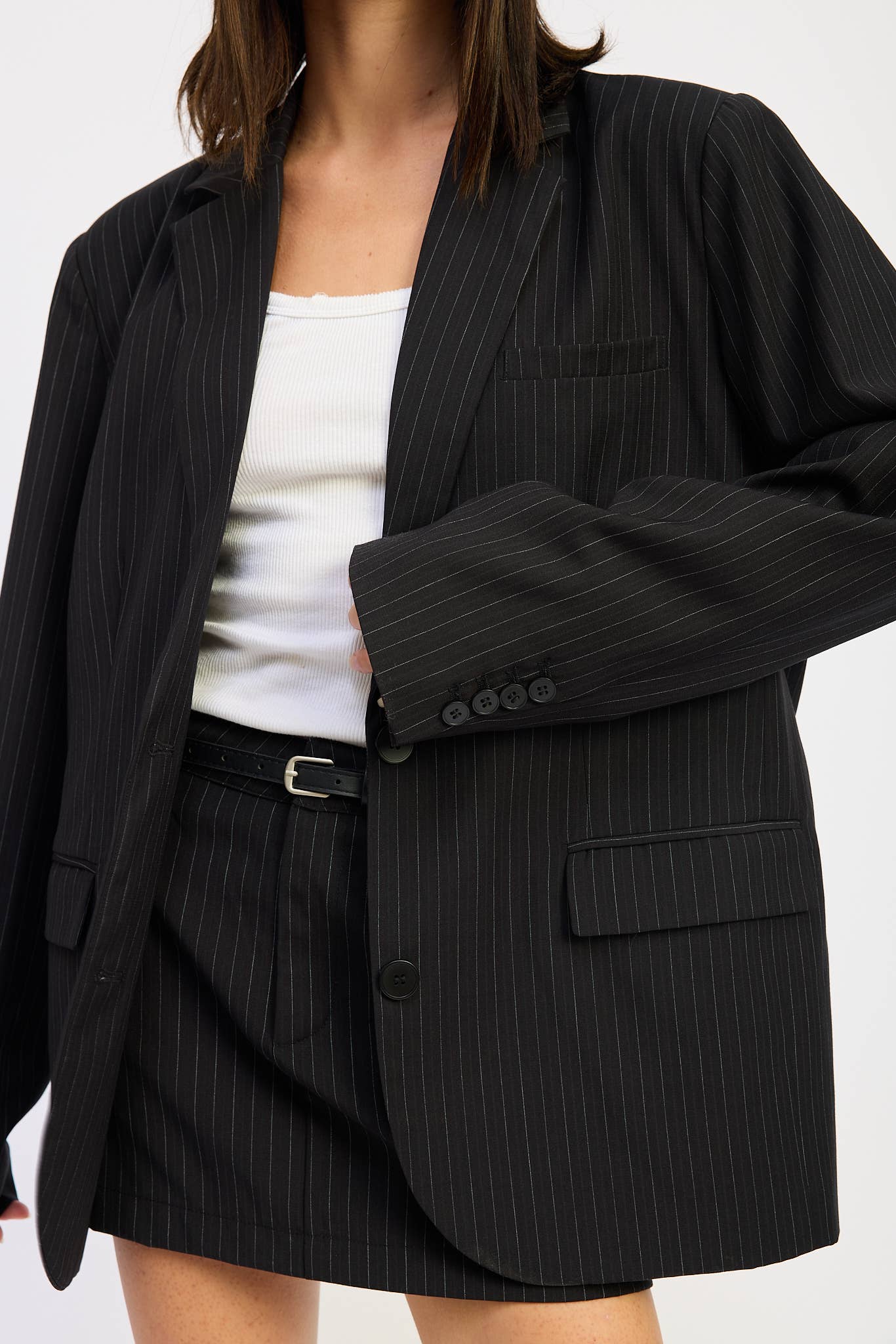 Florida Pin Stripe Oversized Blazer