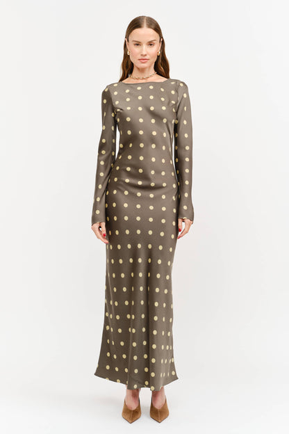 Jesse Long Sleeve Polka Dot Dress