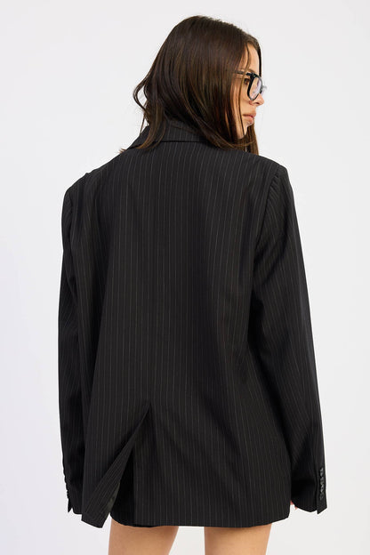 Florida Pin Stripe Oversized Blazer