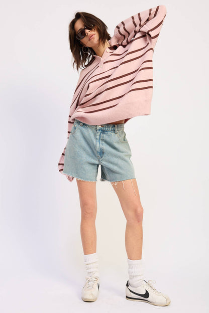 Iris Raw Hem Jean Shorts